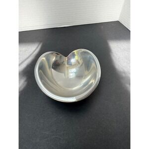 Nambe Sean O'Hara Love Bowl Heart Shaped Silver Alloy Metal Candy Dish 4.5"